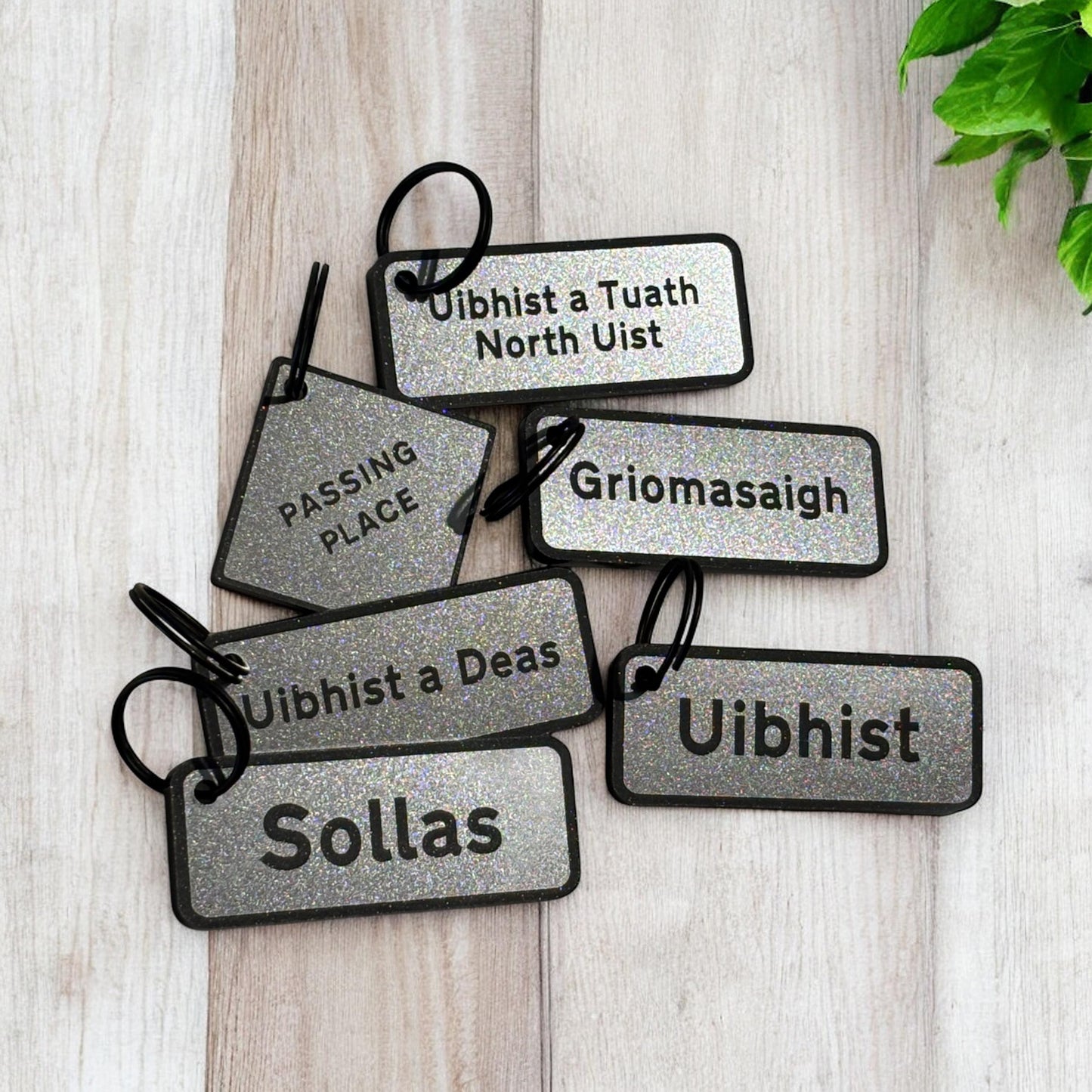 Place name keychain